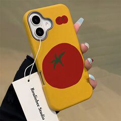 大西红柿适用苹果16PROMAX手机壳iPhone15大孔14个性13软壳12创意