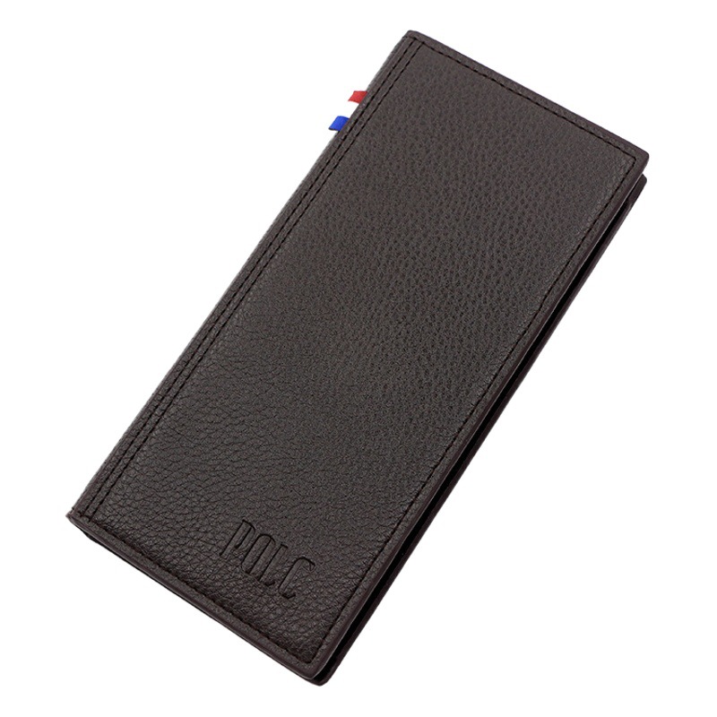 Nuevos hombres de larga cartera simple negocio pu Tríptico de los hombres cartera multi-funcional multi-Tarjeta Bolsa De fábrica al por mayor