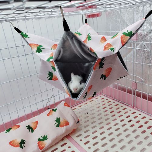 Cross-border pet hammock Summer small pet hanging sleeping bag Hamster honey possum squirrel double-layer canvas hammock