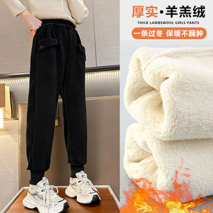Cross-Border Ins Popular Children's Clothing Winter Velvet Pants Autumn and Winter Winter Clothing Girls and Older Children's Pants