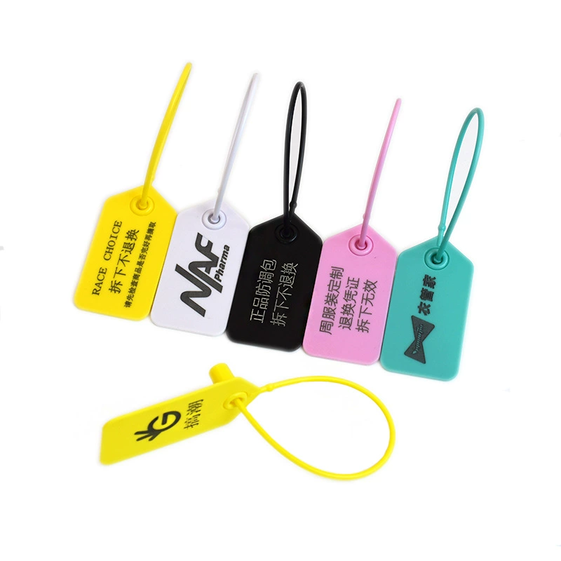 Одежда и обувь сумки пластиковая бирка анти-регулировка сумка Пряжка этикетка печать одноразовая бирка для защиты от подделок висящие частицы