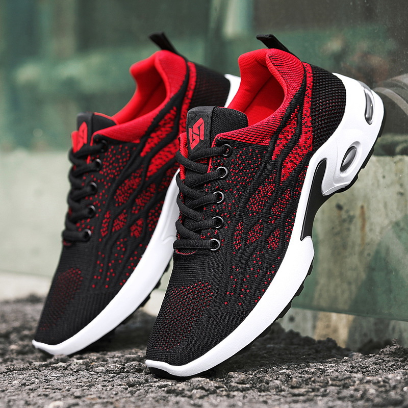 Zapatos para hombres nuevos zapatos de comercio exterior transfronterizos para hombres zapatos para correr con cordones transpirables tendencia coreana zapatos deportivos casuales con colchón de aire para hombres
