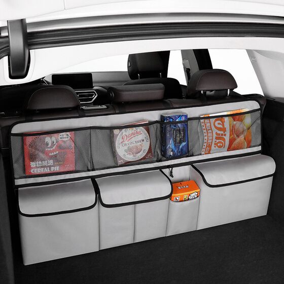 Car Trunk Storage Bag SUV Car Seat Back Hanging Bag Multifunctional Storage Net Bag Car Interior Articles