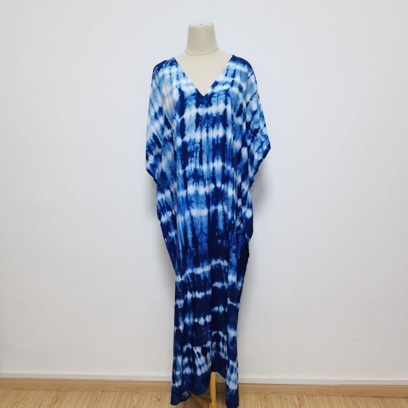 2022 nueva Europa y América blusa de playa impreso traje vacaciones vestido bikini camisa protección solar 5D196