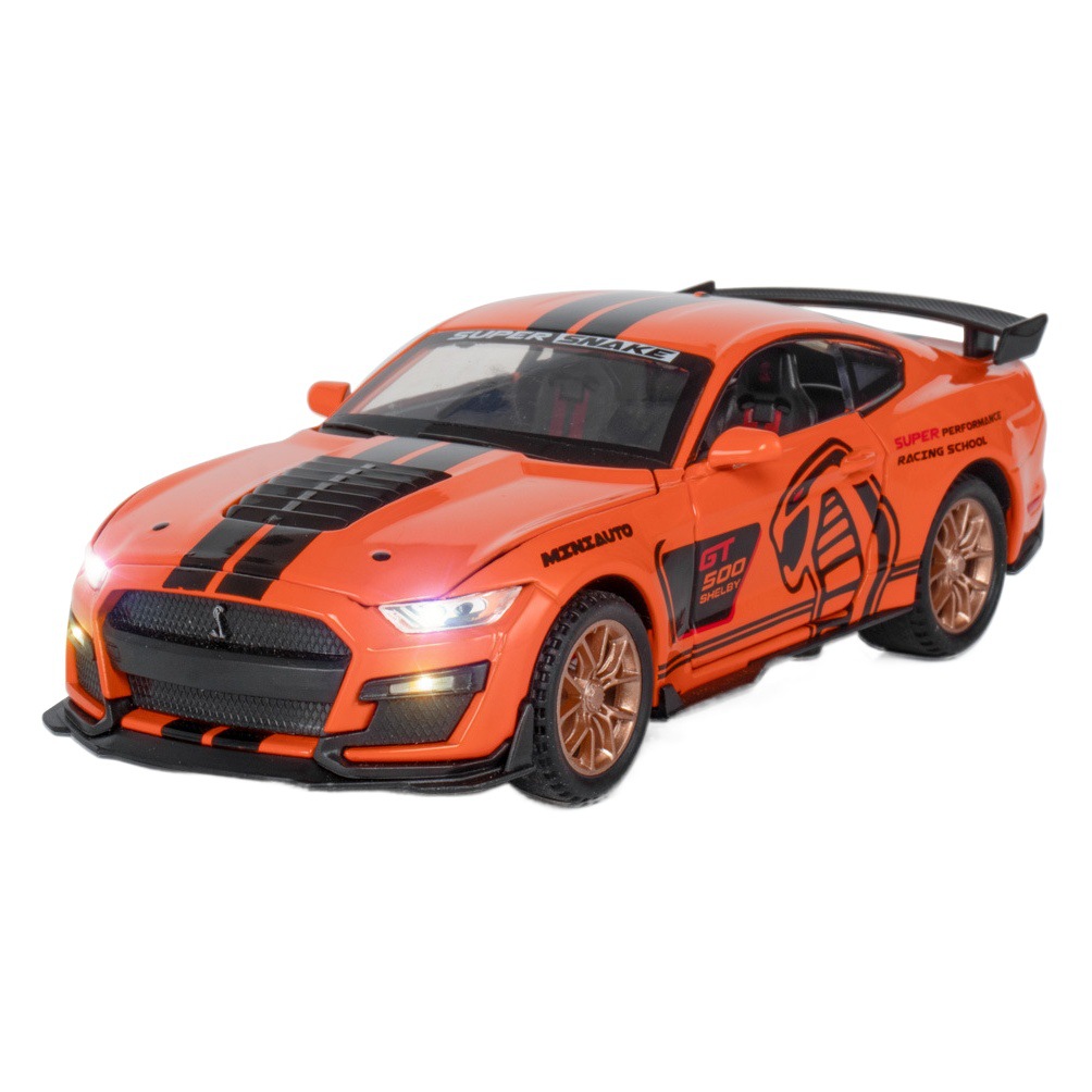 Jianyuan aleación coche Modelo 1: 32 unidades de caballo salvaje especial Viper GT500 coche deportivo Tire hacia atrás sonido y luz Puerta Abierta decoración del coche
