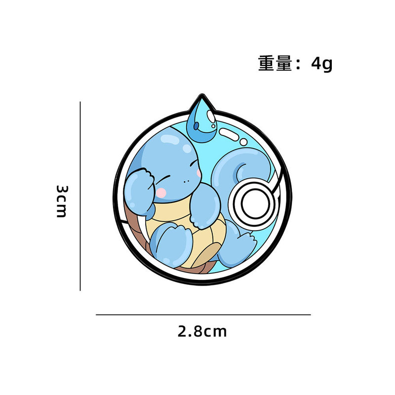 宝可梦神奇宝贝徽章pin杰尼龟小火龙卡通动漫皮卡丘胸针包包配饰|undefined