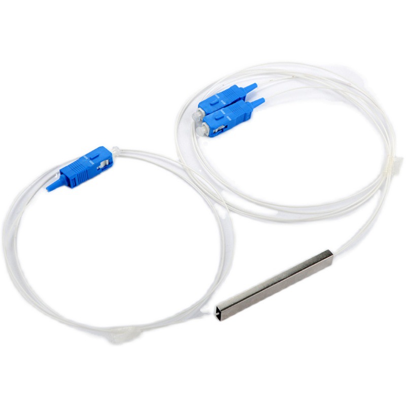 1分2 SC/UPC PLC光纤微分分路器 钢管式分光器 0.9mm 1米 电信级