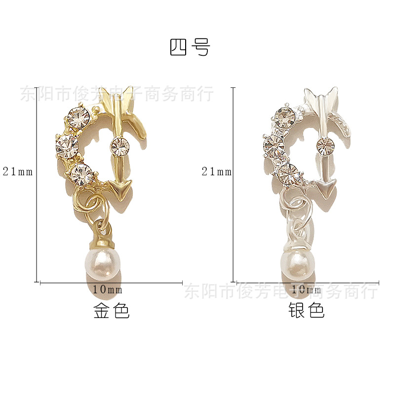 Nueva borla colgante aleación joyería de uñas japonés Super flash tridimensional diamante colgante serie decoración de uñas al por mayor