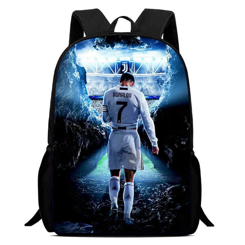 Amazon crossover nueva mochila con estampado periférico de futbolista mochila escolar para estudiantes mochila para niños