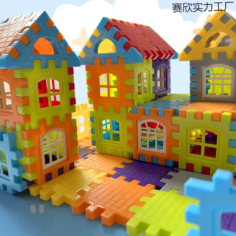 新しい大型ハウスブロックビルディングブロック子供用組み立てパズルおもちゃ男の子と女の子の赤ちゃんギフト用|undefined