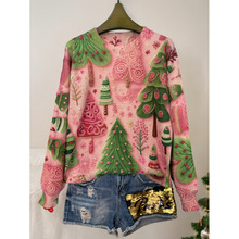 Q 42895 Christmas crew neck sweater ʥ������Բ��ë�¿羳