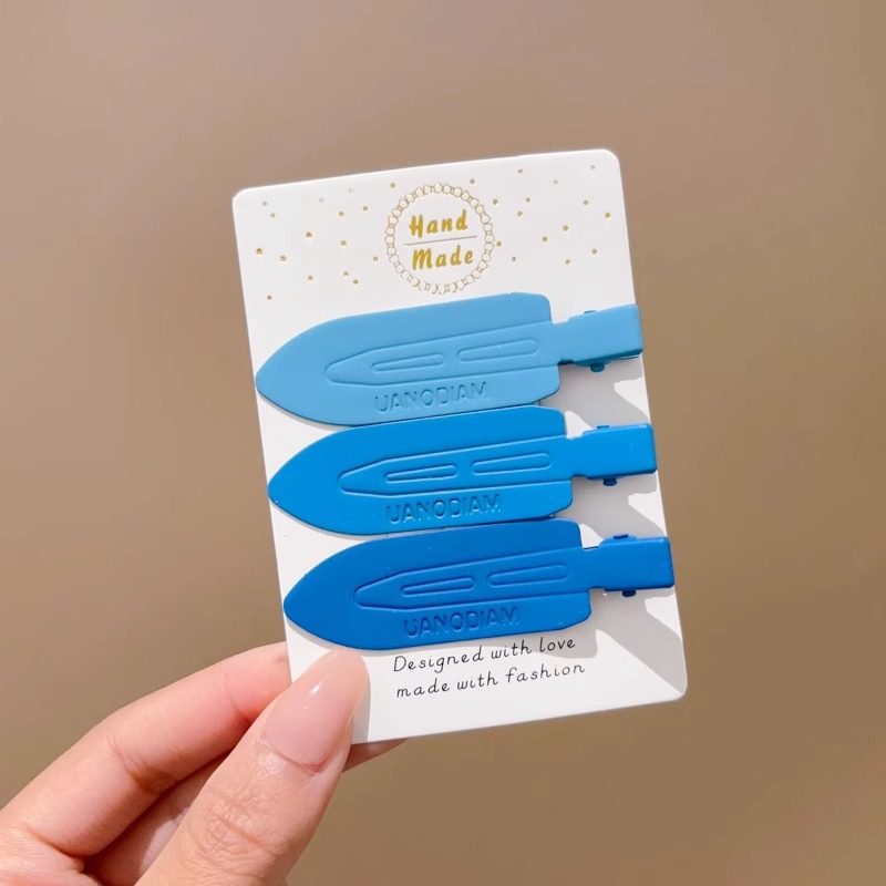 Pinza para el cabello de dopamina sin costuras de color caramelo clip lateral femenino flequillo clip para el cabello roto tocado clip de pico de pato y2k horquilla de una palabra