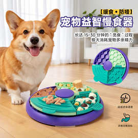 跨境宠物双层益智慢食器猫狗通用缓食防噎碗多功能舔舐盘厂家直发