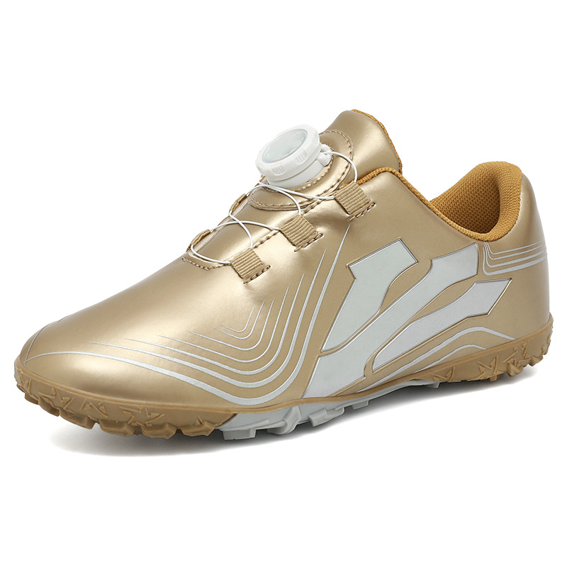 Baochuan nuevo zapato de fútbol transpirable para niños botón giratorio para niños TF clavos rotos zapatos de entrenamiento de fútbol transfronterizos