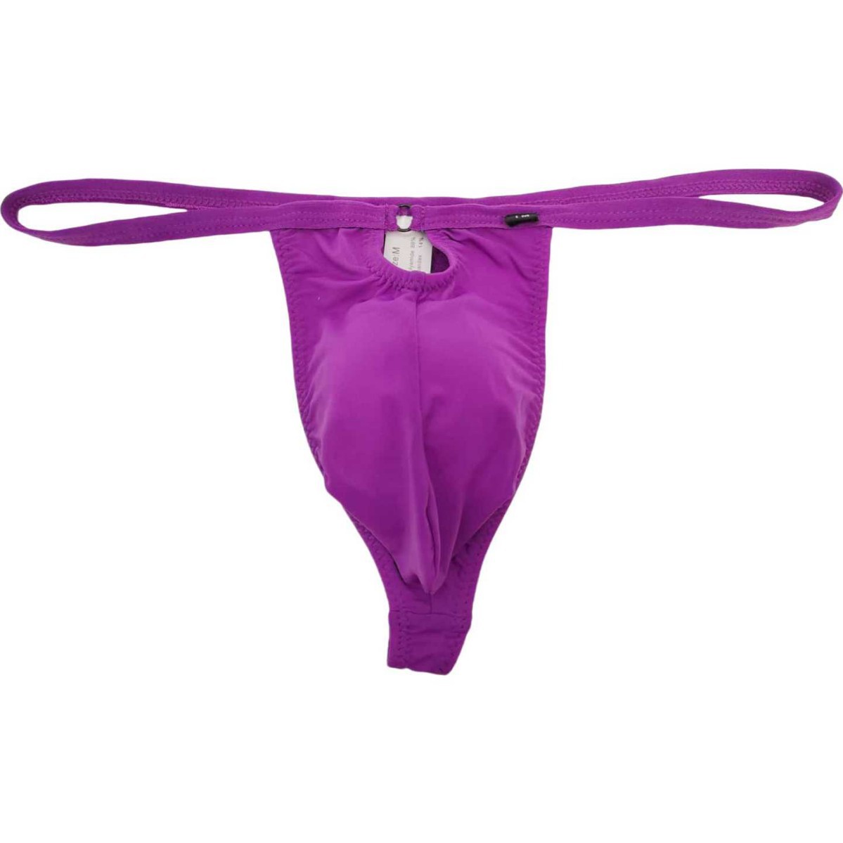 Men's Thong Underwear, Men's Sexy Underwear, Tight Front Hollow Iron Ring Thin Strap Ice Silk Low-Waist Men's Elastic Pants