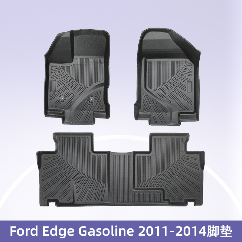 Para Ford Edge Fuel 2011 - 2014 3D todo el tiempo TPE almohadilla para los pies almohadilla del maletero