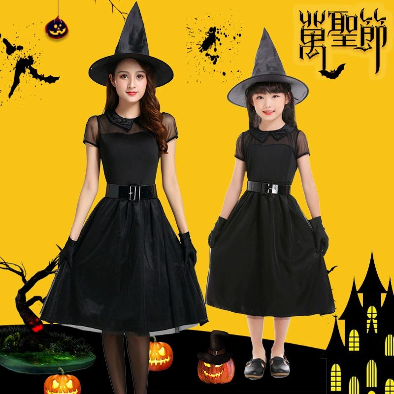Хэллоуин детский костюм для девочек Принцесса платье ведьма cos одеваются костюм для костюма для костюма