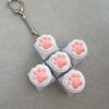 Cross five-key transparent shell-white cat claw-snake bone chain