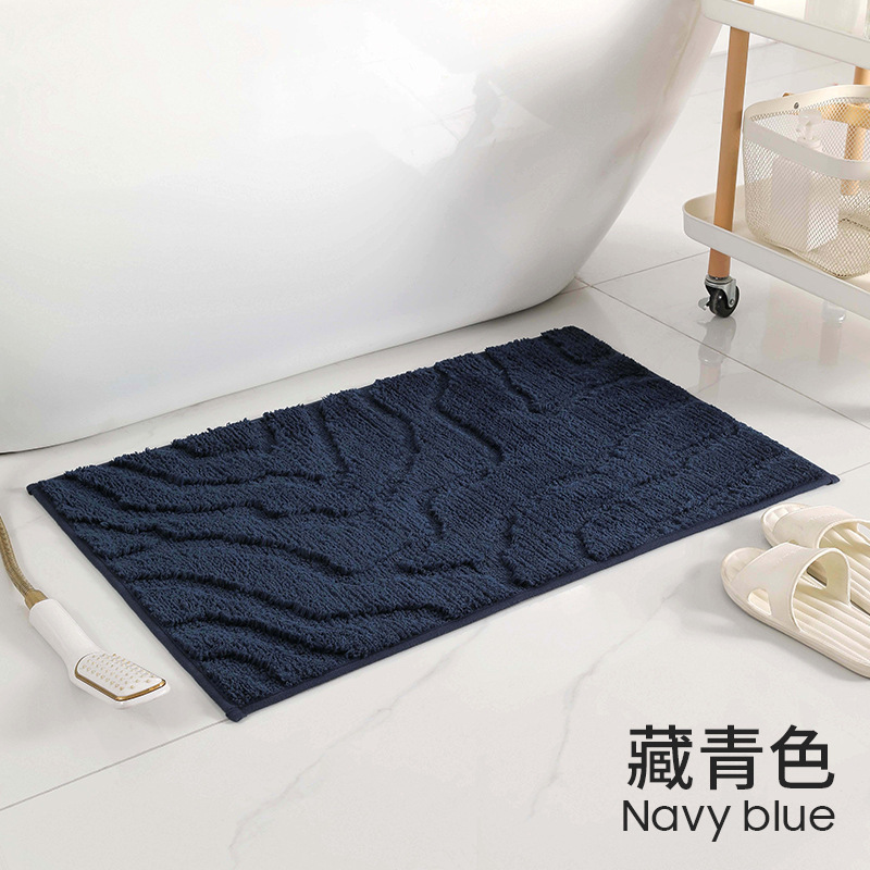 Flocking agua estriado puerta de entrada alfombra de baño alfombra doméstica 2025 nueva venta caliente transfronteriza