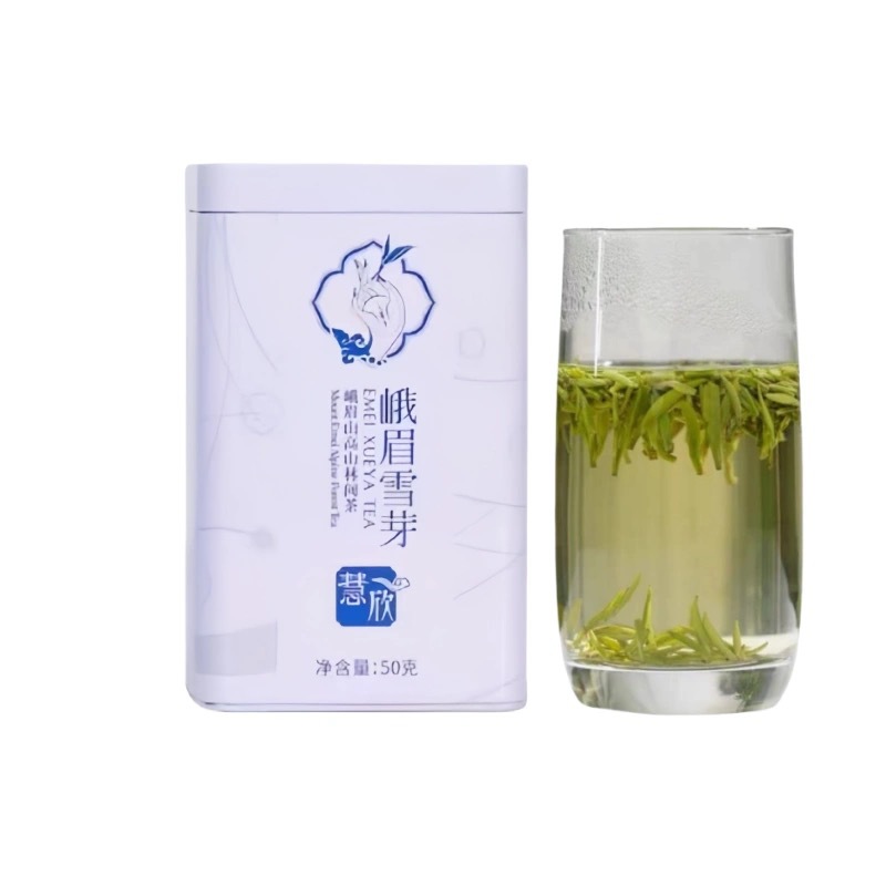 2025新茶峨眉雪芽慧欣明前绿茶50g罐装高山雀舌绿茶茶叶自饮装