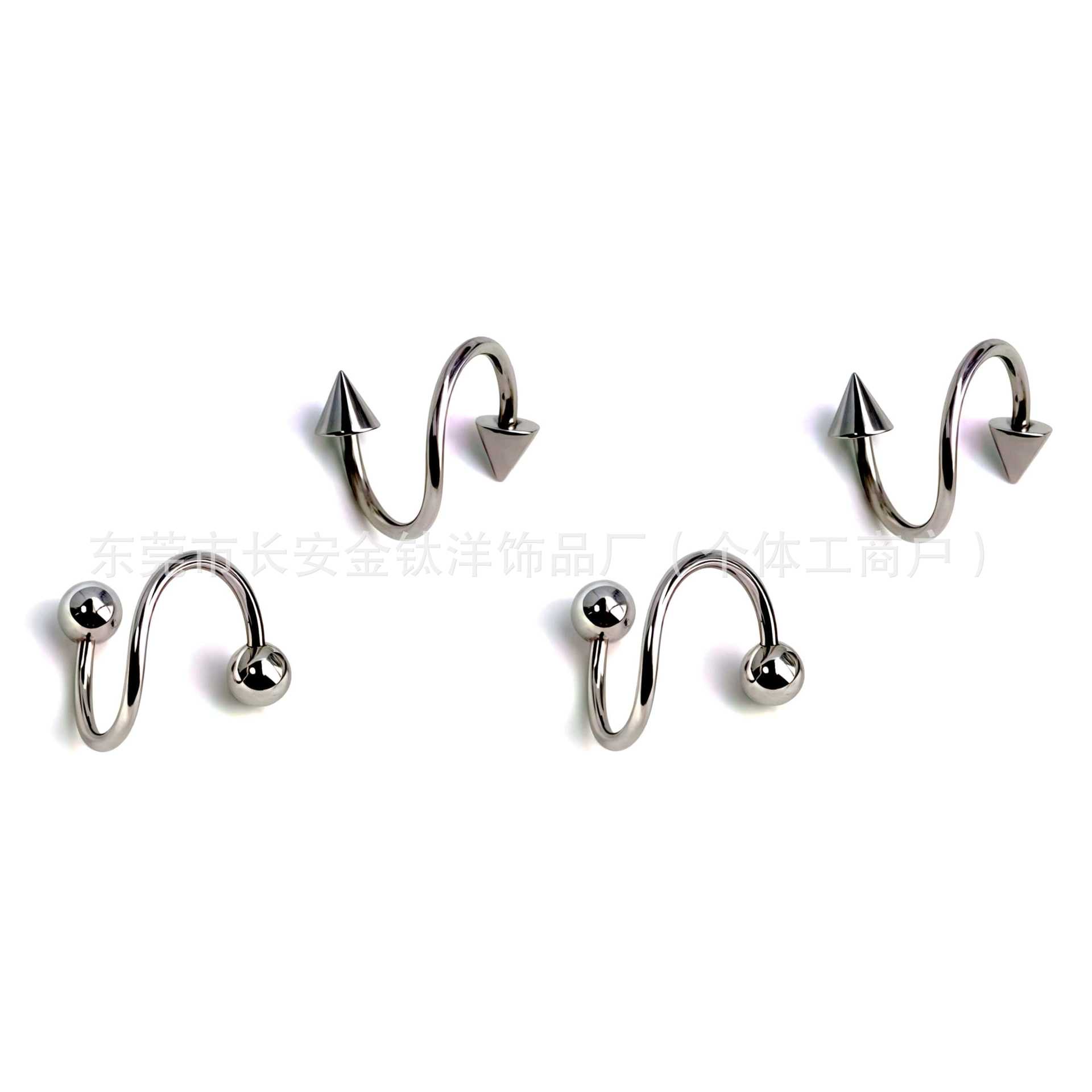 Pointed titanium steel lip stud product view