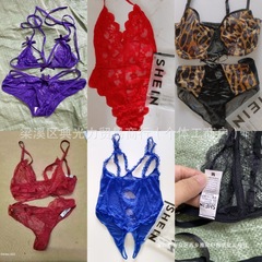 SHEIN ヨーロッパとアメリカの貿易セクシーな下着セクシーなスプリットワンピーステールセクシーランジェリーマルチカラーレース
