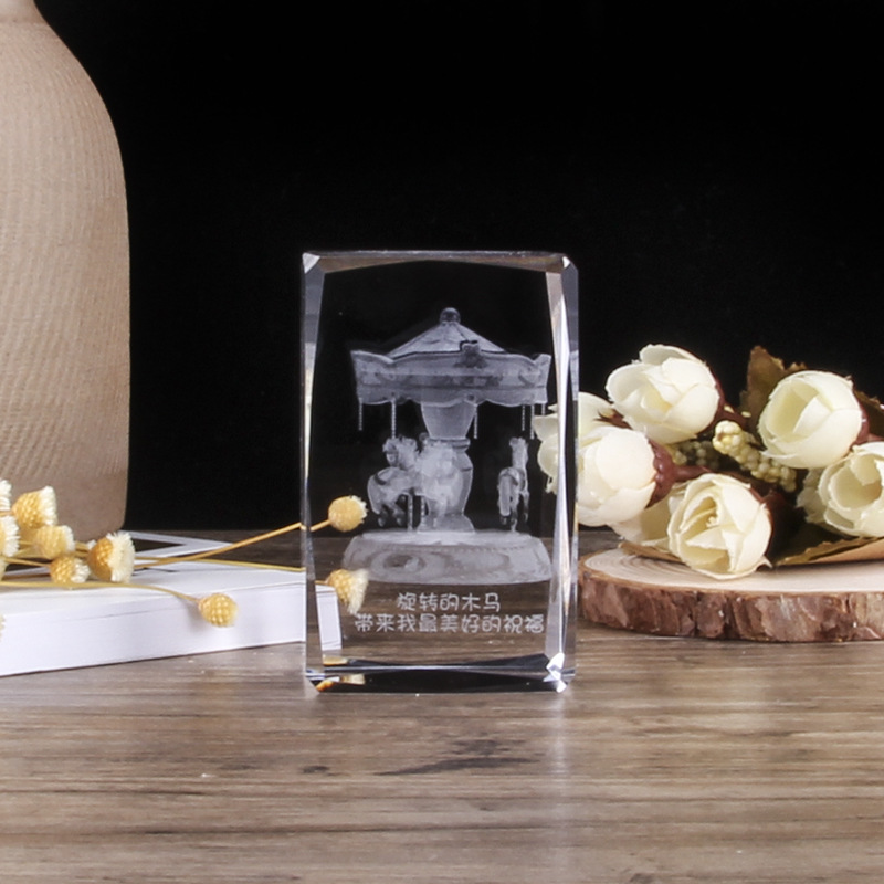创意水晶礼品摆件3D模型水晶内雕工艺品纪念品