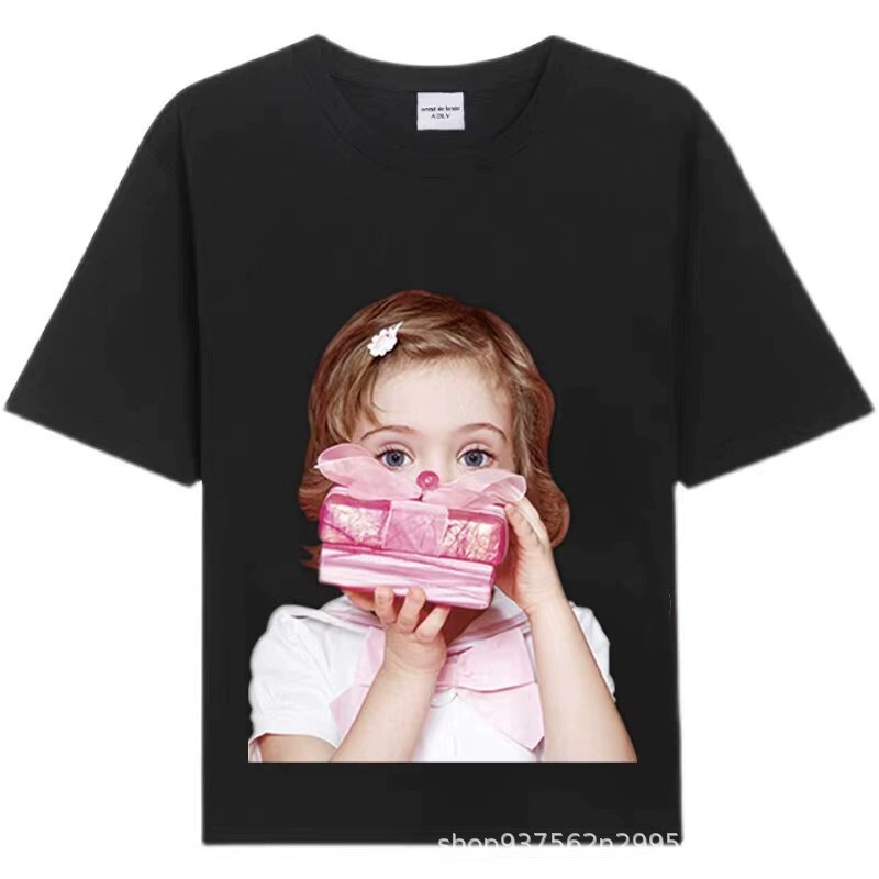 [韓国版] 2025 新韓国 ADLV 半袖ドーナツボーイ Tシャツ純綿ルーズカップルトップ女性用|undefined