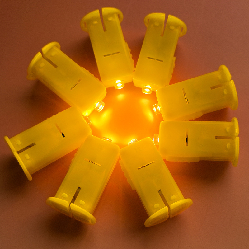 灯笼灯芯高亮暖白led蜡烛中秋元宵纸灯笼diy配件七彩电子灯小黄灯