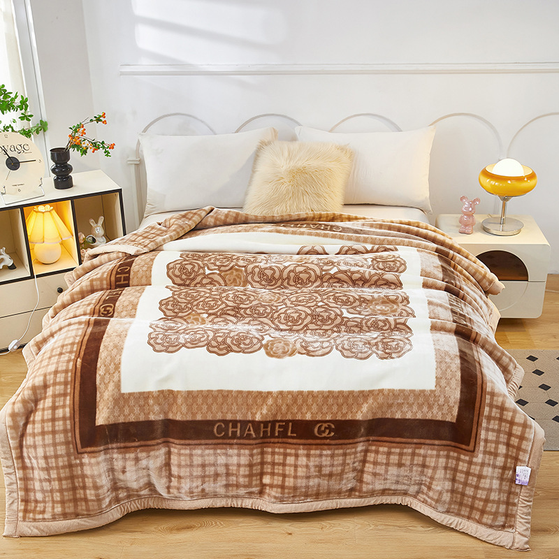 Comercio exterior transfronterizo espesado doble capa mantas de lacerel gran manta de boda roja de oficina siesta mantas de sofá mantas al por mayor