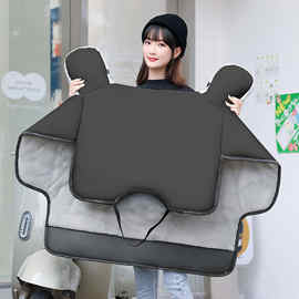 电动车挡风被冬季加绒加厚防水小型电瓶车防雨黑色四季2025新款