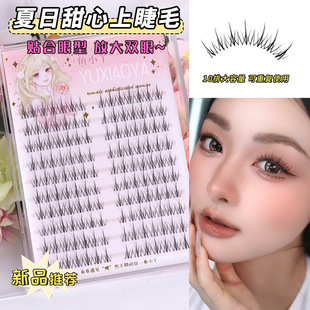 Fish Sweetheart Summer False Eyelashes Segmented Transparent Wheat Ear Natural Mother's Sense Light Color Comic Eyelashes