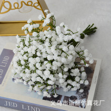 厂家销售 迷你短枝软胶满天星婚庆配花单支仿真花批发假花装饰花