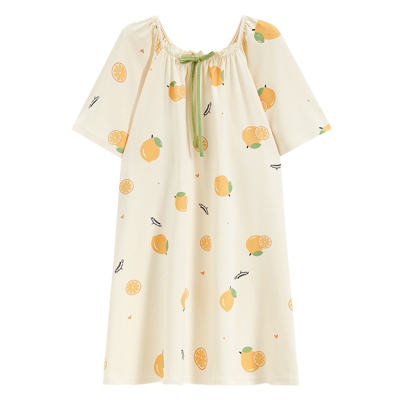 Camisón para mujer verano puro algodón sexy de manga corta mujeres embarazadas primavera y otoño pijamas ligeros verano de mujer 2025 nuevo estilo