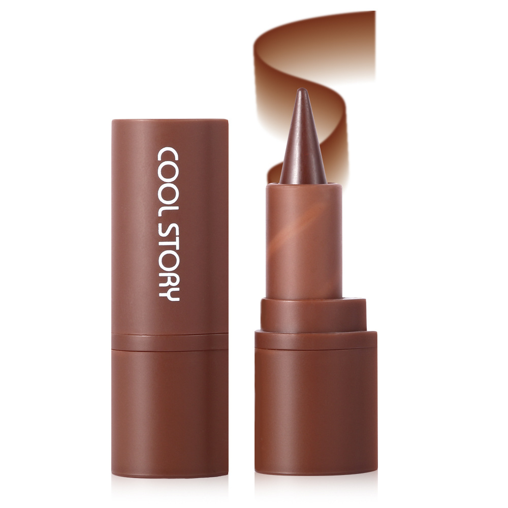 Matte lipstick, earth tone eyeshadow cream for autumn and winter, gradient blend lip liner lip combo Specification drawing