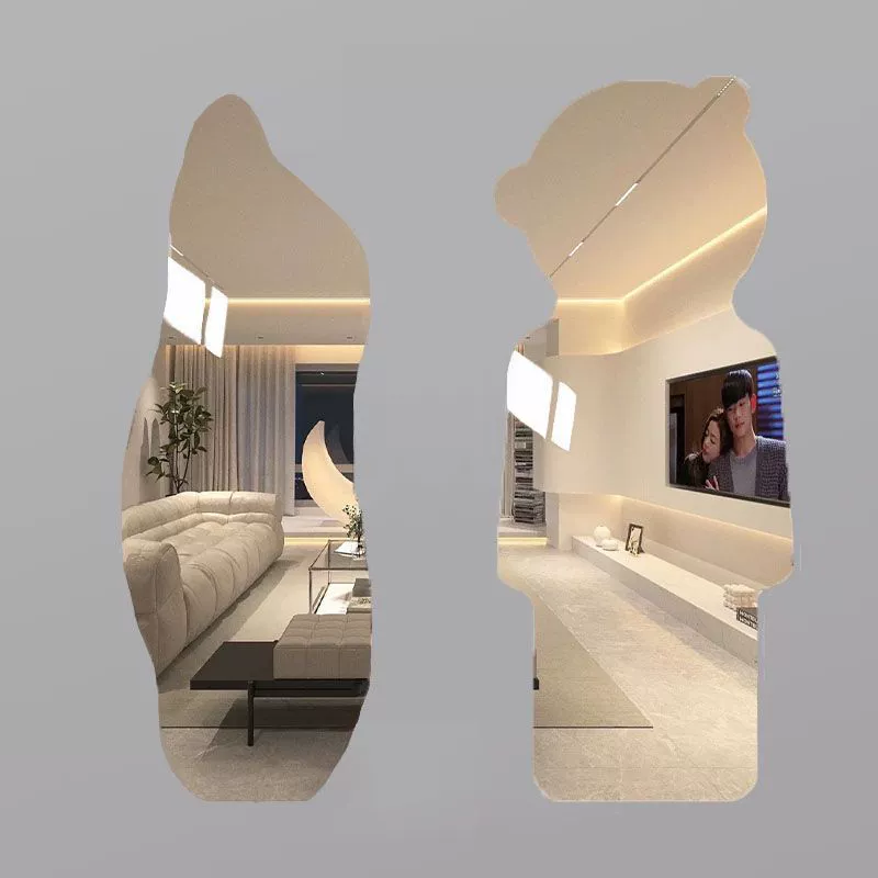 Творческий медвежонок чужое зеркало для всего тела зеркало для одежды домашнее зеркало для девочек спальня стерео нерегулярное облако зеркало для примерки