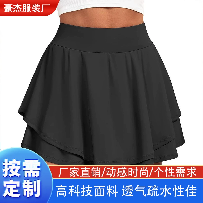 Теннис юбка Карманные шорты Спортивный гольф юбка Женский бег с высокой талией Фитнес шорты