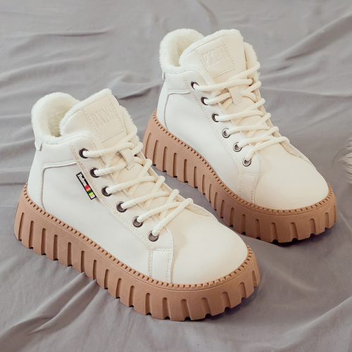  Autumn and Winter New Snow Boots Women's Boots Short Boots Martin Boots Versatile Cotton Shoes Plus Velvet Women's Shoes Cotton Boots