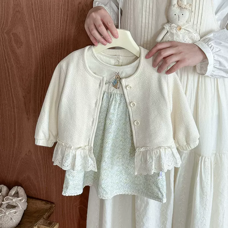 2025新款女宝秋装连衣裙婴幼儿可爱公主裙儿童洋气花边碎花裙 a类