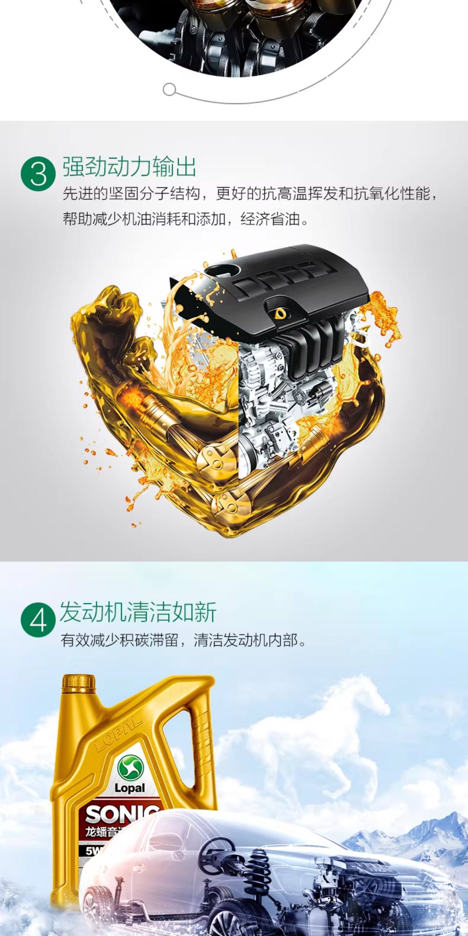 Suitable for Longpan fully synthetic gasoline engine oil 5W30 all-season universal SONIC9000 engine oil SN 4L silent