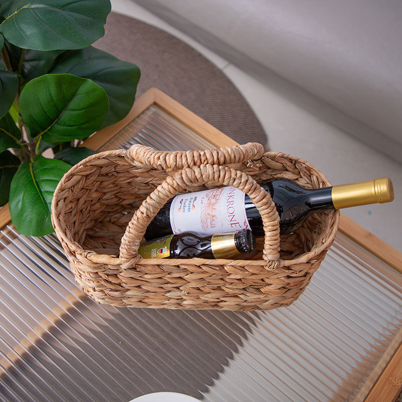 Personalizado Amazon nuevo producto cesta de almacenamiento de mango suave cesta de almacenamiento de hierba de calabaza larga ovalada color primario de almacenamiento de hierba de calabaza