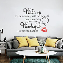 wake up wonderful ��־Ӣ��PVC��ֽ N1353�羳��ճ����װ��ǽ��