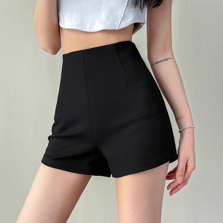 黑色西装短裤女春秋2025新款高腰紧身显瘦休闲外穿打底热裤安全裤