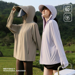 2025 新しい日焼け止め服女性の夏の UV 保護 UPF50 + アイスシルク取り外し可能なレンズハンドガード薄型日焼け止め服