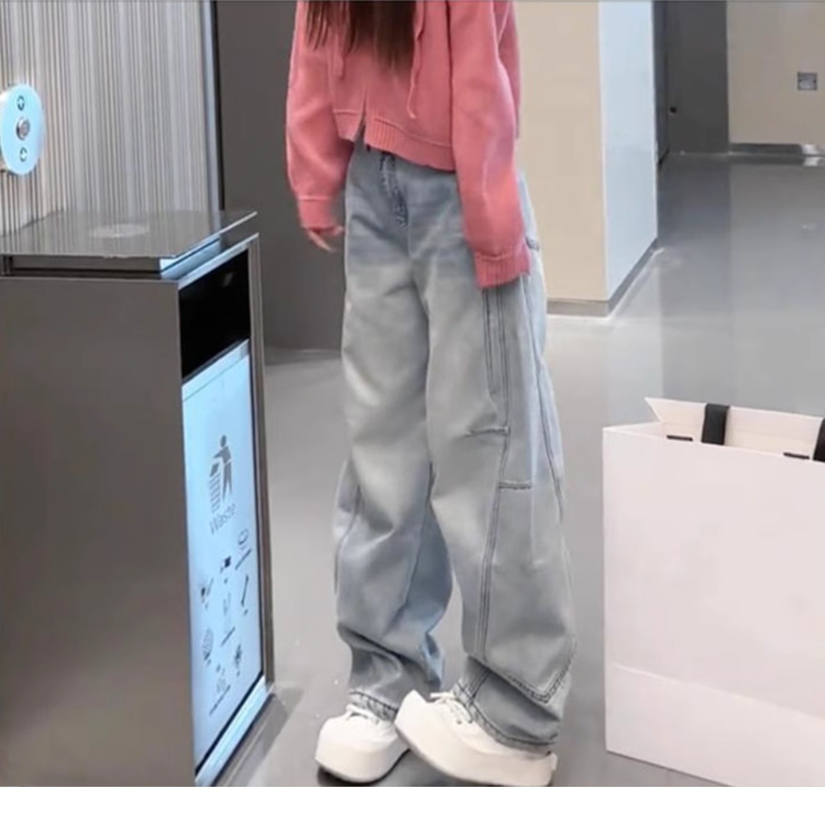 Damen Jeans Mit Hohem Bund Und Fleecefutter Für Den Winter_voghion.com