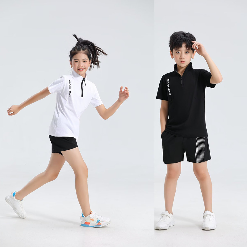 Set for gym for men and women, quick dry sports children's travel T-shirt with zipper for leisure, with a zipper, for running 2