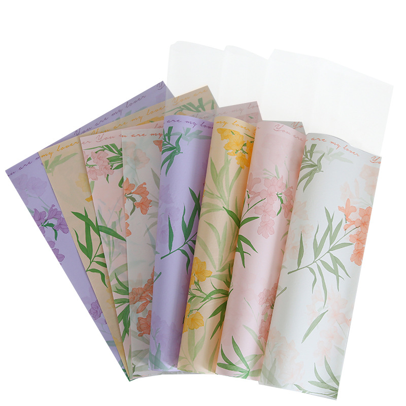 Deseo de una sola bolsa bolsa de rosas bolsa de embalaje de flores a prueba de agua bolsa de materiales de flores regalos materiales de flores al por mayor