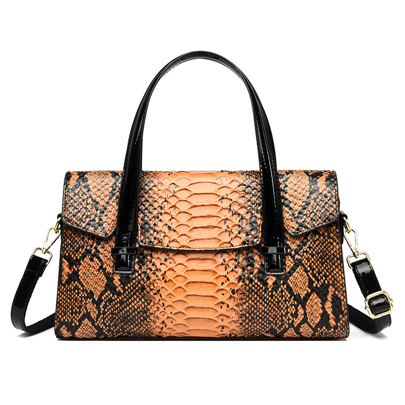 Moda versátil nuevo bolso de las mujeres bolso de pitón patrón retro Otoño e Invierno hombro bolsa de mensajero bolso de las mujeres elegante estilo europeo y americano