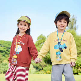 2025新款婴儿衣服休闲圆领加绒卫衣冬装秋冬儿童男童女宝保暖上衣