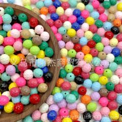 10彩色烤漆菠萝珠通孔珠隔珠diy手链车挂手机链头绳发饰饰品配件